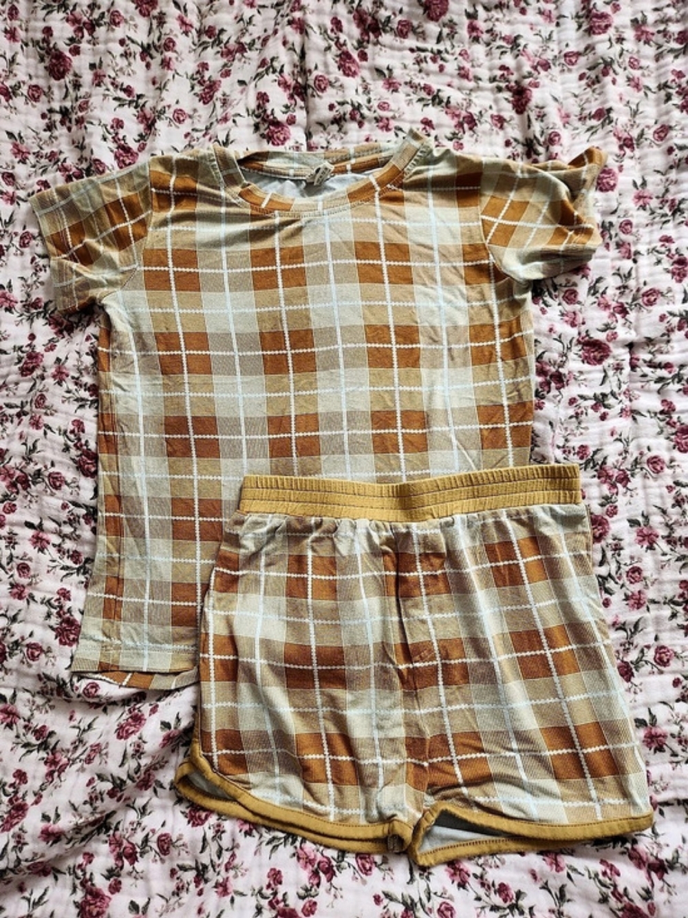 Kate Quinn Plaid Matching Short Set Size 7